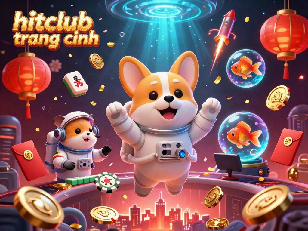Engage in thrilling gaming at hitclub trang chính with a dynamic 3D illustration featuring a vibrant casino scene.